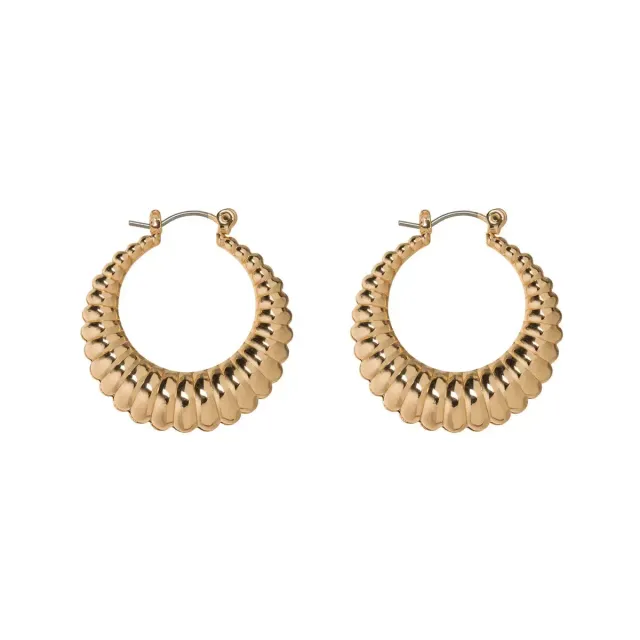TIMI OF SWEDEN Curvy Hoop øreringe guld chunky