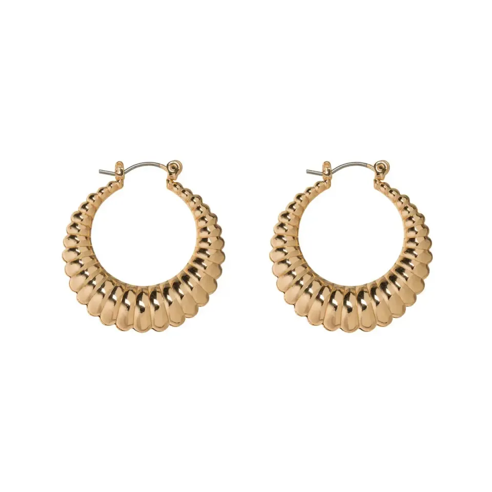 TIMI OF SWEDEN Curvy Hoop øreringe guld chunky