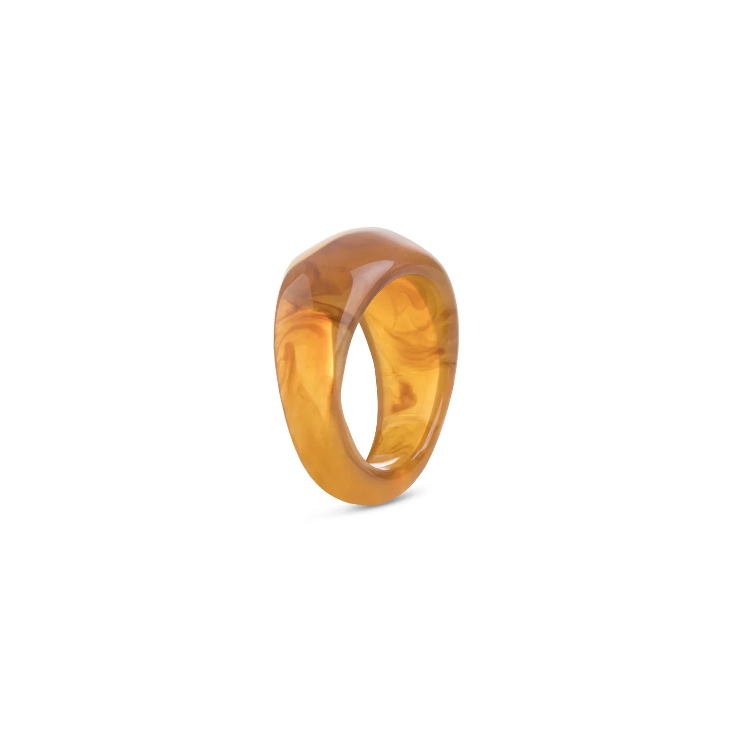 TIMI OF SWEDEN Hattie statement ring resin grøn 18