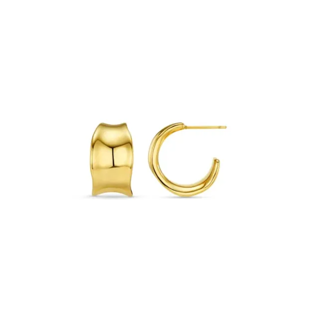 Orelia LUXE Chunky Molten Hoop øreringe guld vandfaste