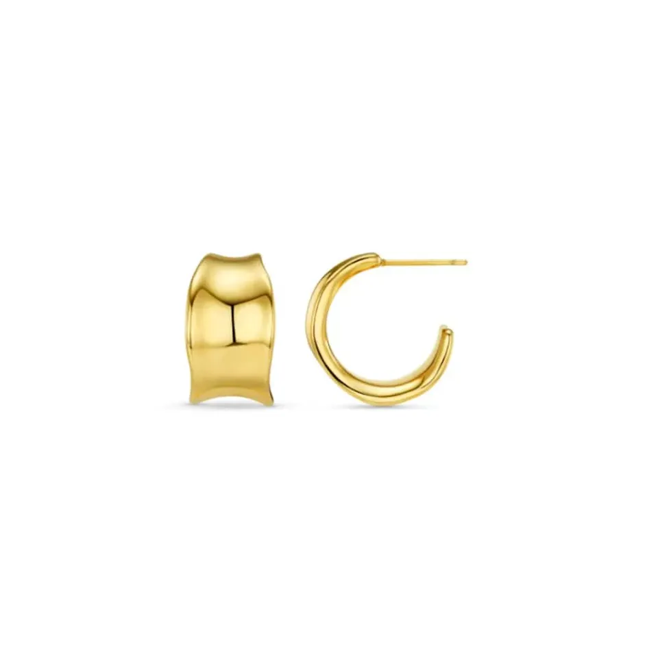Orelia LUXE Chunky Molten Hoop øreringe guld vandfaste