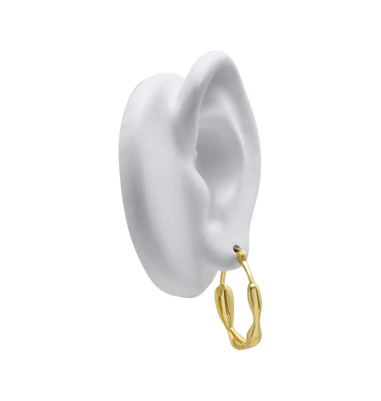 Wos Vanessa hoops guld 2,7 cm bølget