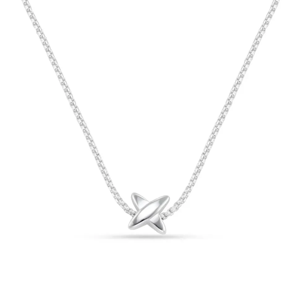 Orelia LUXE Polished Cross Chain halskæde sølv vandtæt