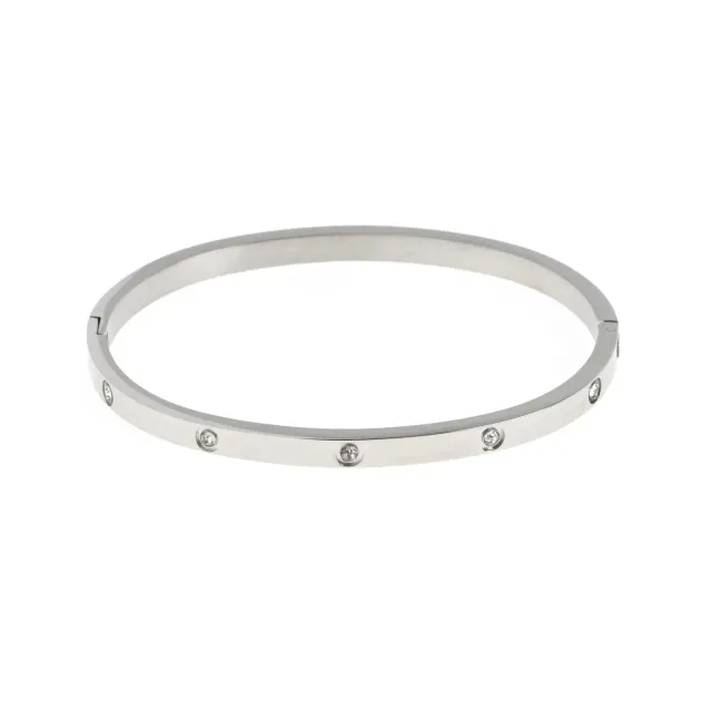 TIMI OF SWEDEN Fay krystal armring sølv vandtæt 15 cm