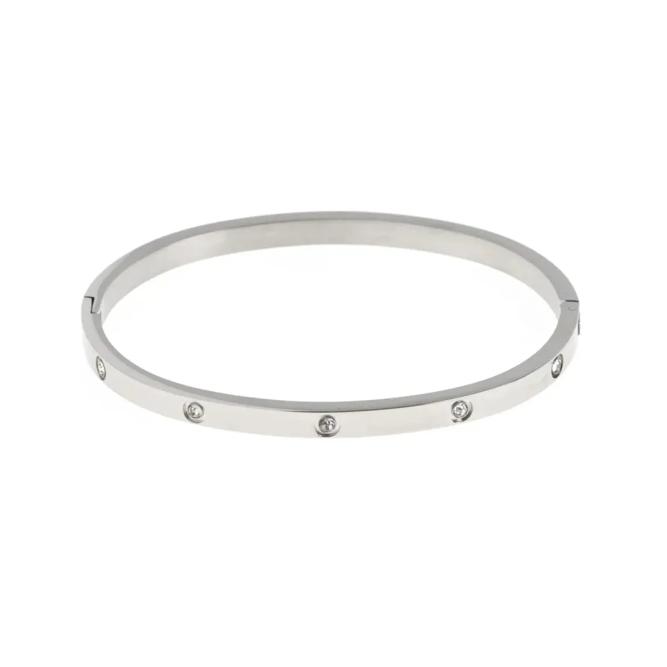 TIMI OF SWEDEN Fay krystal armring sølv vandtæt 15 cm