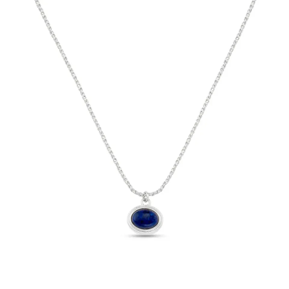 Orelia Semi-Precious Lapis halskæde sølv blå sten