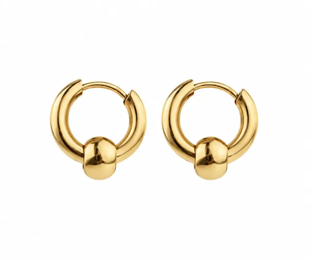 Wos Up Drop Hoops Mini øreringe guld