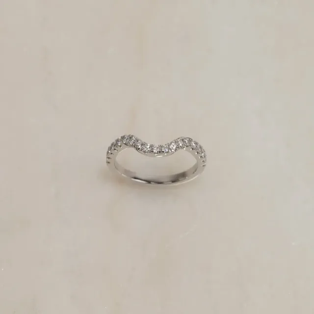 Sisi Copenhagen Wide Curve alliancering 0,36 ct hvidguld