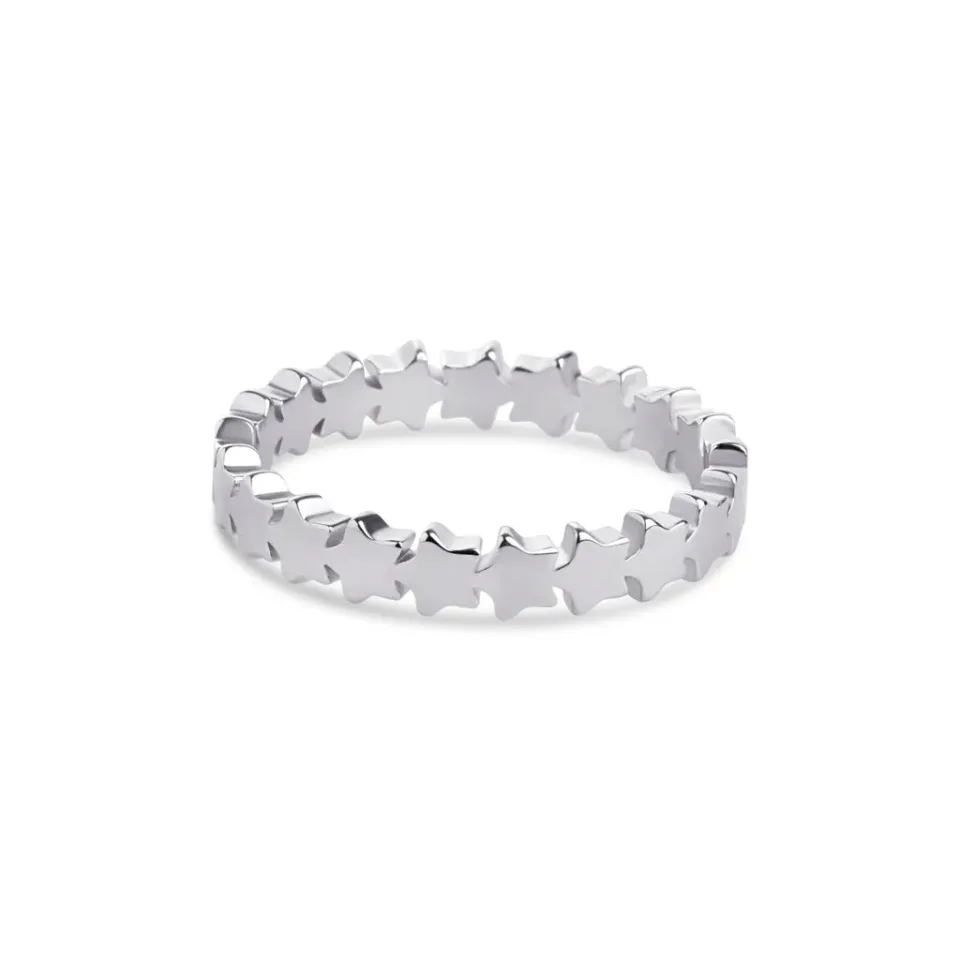 TIMI OF SWEDEN Jamila star ring rustfrit stål 17,5 mm