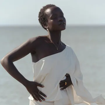 TIMI OF SWEDEN Essie hoop øreringe perle 9 mm guld