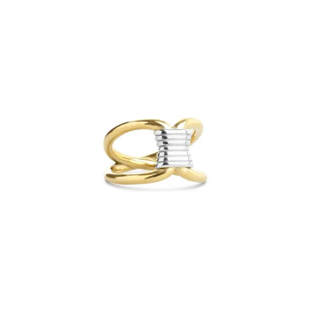 TIMI OF SWEDEN Enya mixed metal ring guld-sølv 18mm