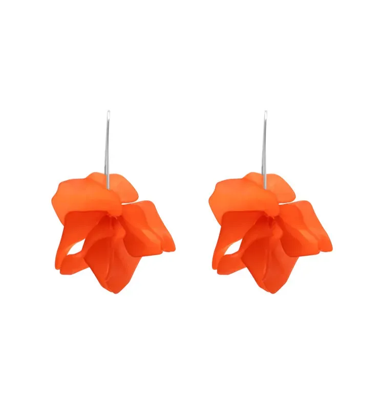 Wos WOS UP Petal øreringe rød mat 6 cm