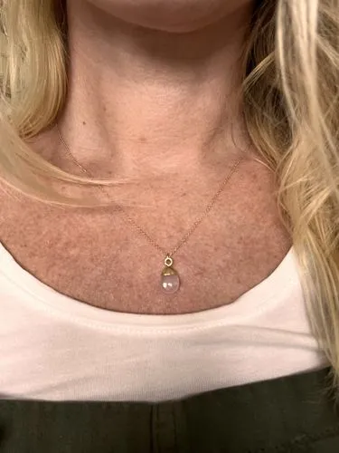 TIMI OF SWEDEN Goddess krystal halskæde guld 42 cm
