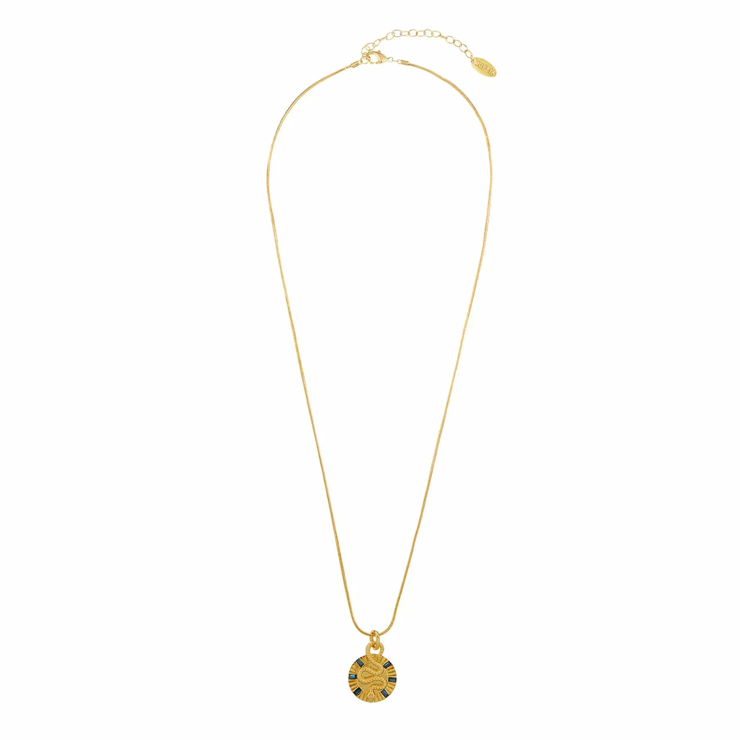 Orelia LUXE Serpent Medallion halskæde guld krystal