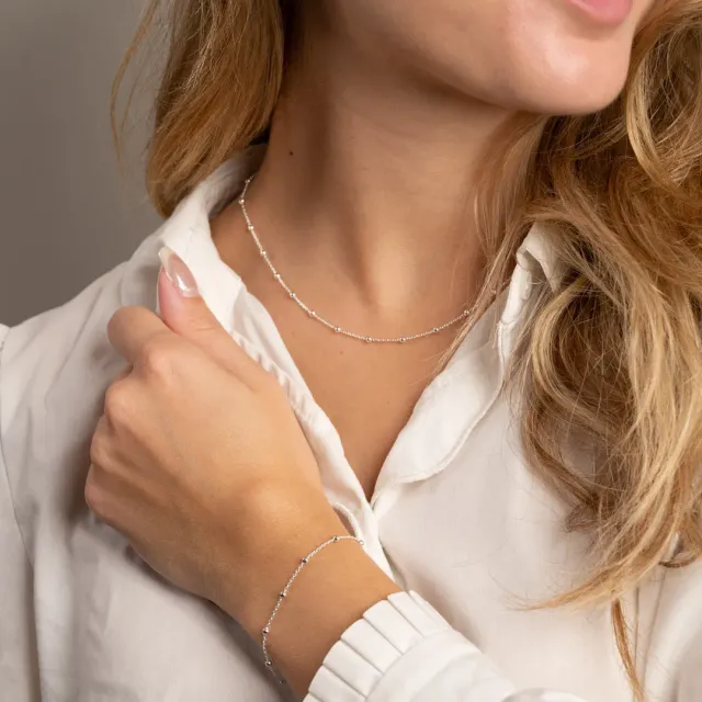 Sisi Copenhagen Alfa smykkesæt sølv 42 cm armbånd