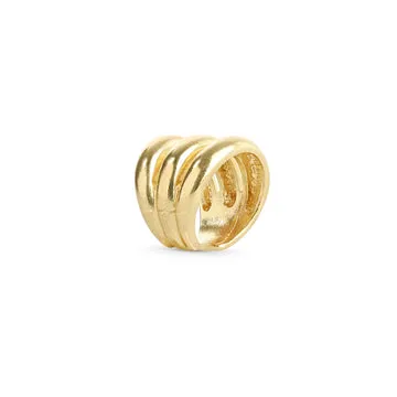 Timi of Sweden Daga Triple ring forgyldt justerbar