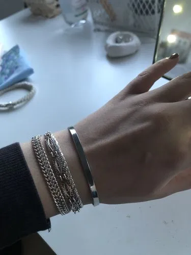 TIMI OF SWEDEN Essential Bangle armbånd sølv justerbar