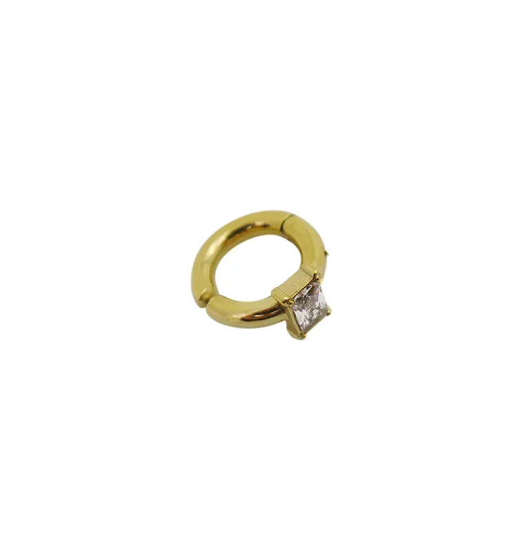 Wos Diamond cuff earcuff guld enkelt PVD-forgyldt stål