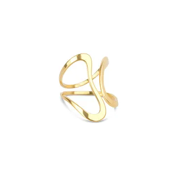 TIMI OF SWEDEN Minou Abstract ring rustfrit stål justerbar