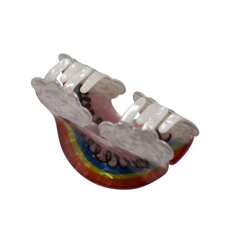Wos Rainbow hårspænde multifarvet 8,5 cm