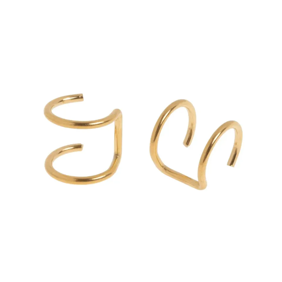 TIMI OF SWEDEN Uli earcuff guld 10 mm par rustfrit