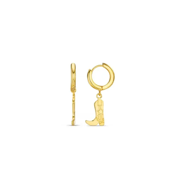 Orelia Cowboy Boot Micro Hoop øreringe guld
