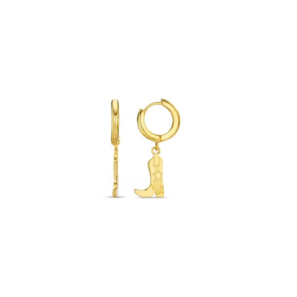 Orelia Cowboy Boot Micro Hoop øreringe guld
