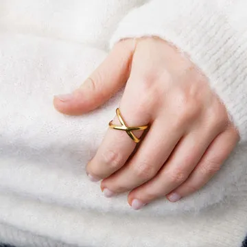 TIMI OF SWEDEN Mona ring abstrakt justerbar stål