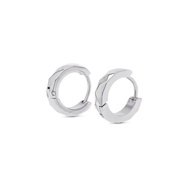 TIMI OF SWEDEN Noor Spike hoop øreringe sølv 16 mm