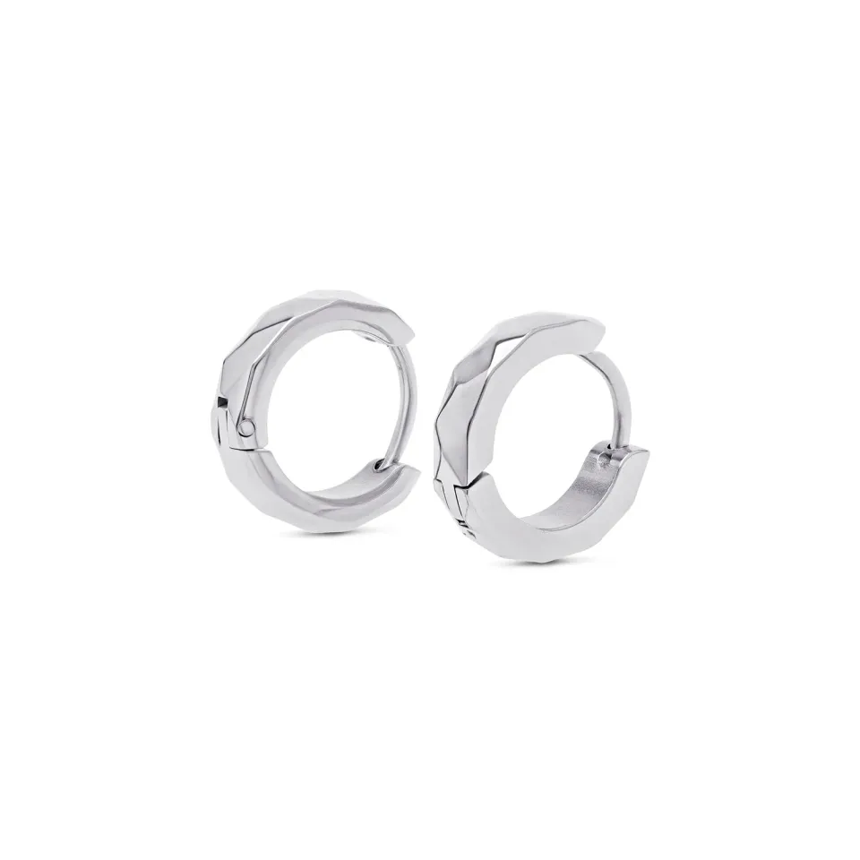 TIMI OF SWEDEN Noor Spike hoop øreringe sølv 16 mm