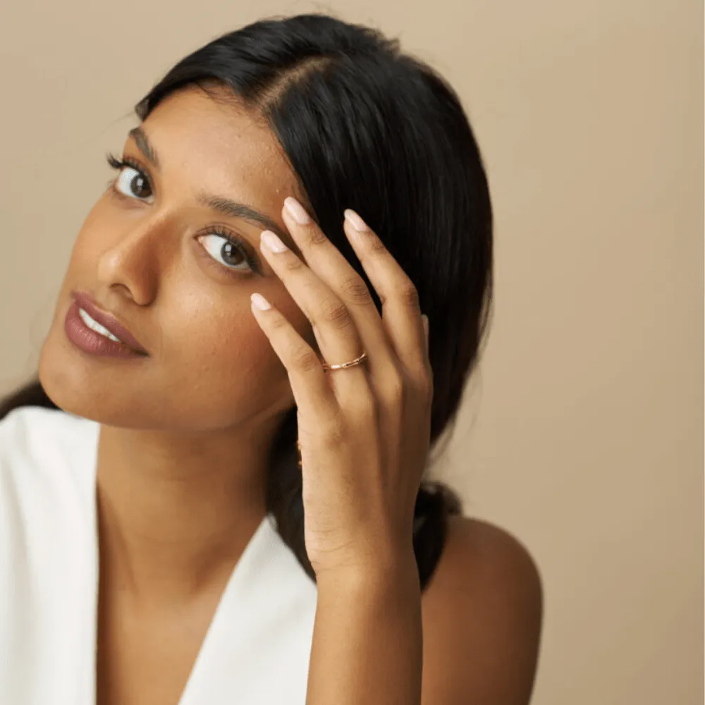 Orelia LUXE Polished Bamboo ring S/M vandfast