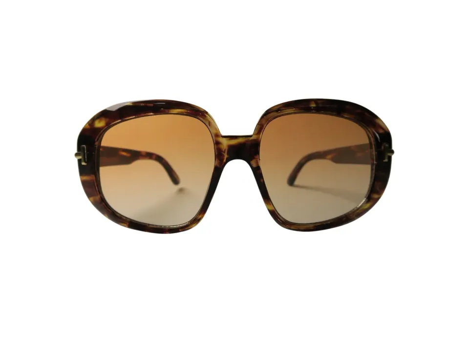 WOS UP Cannes solbriller brun runde oversize