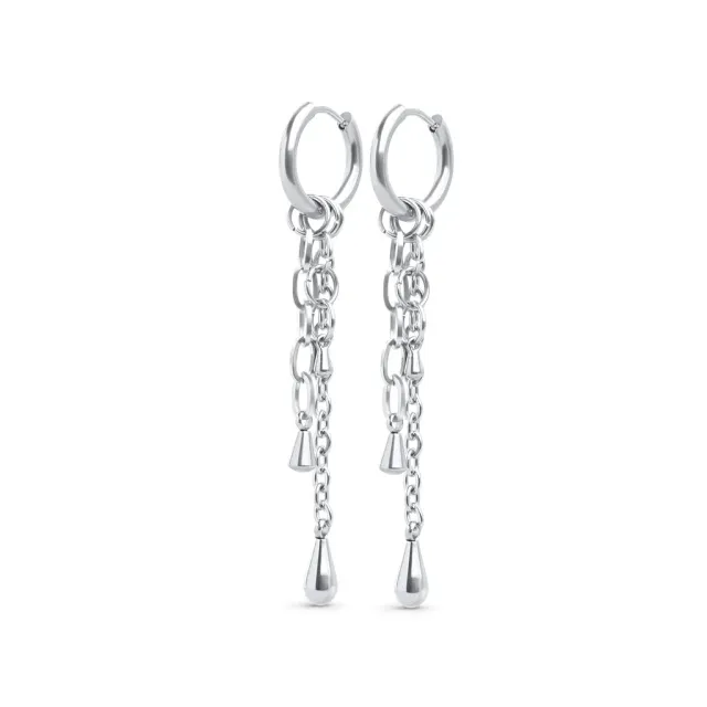 TIMI OF SWEDEN Kate chain hoop øreringe guld 72 mm