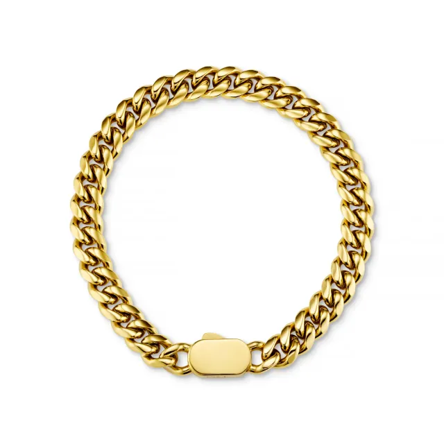 Orelia Chunky Flat Curb armbånd guld vandtæt