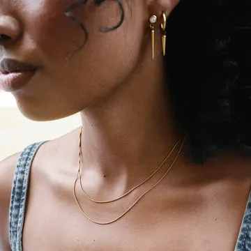 TIMI OF SWEDEN Bim Crystal Spike øreringe guld 22 mm