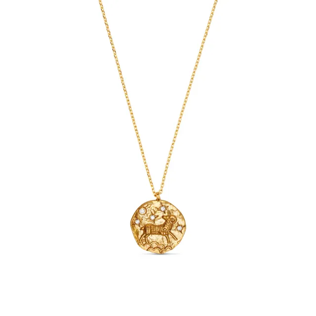 Orelia Aries Zodiac halskæde vædder forgyldt