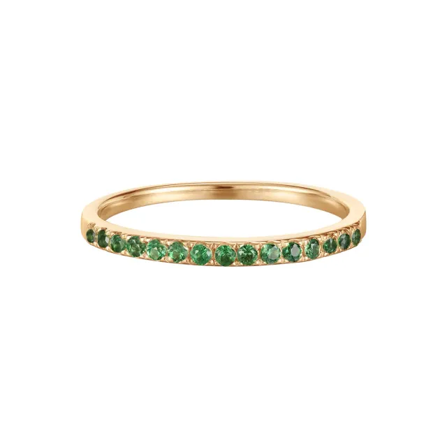 Bykjaergaard Fine ring 14 kt guld Tsavorit str. 56