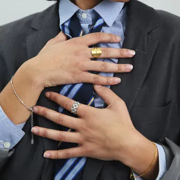 TIMI OF SWEDEN Jiselle statement ring forgyldt justerbar