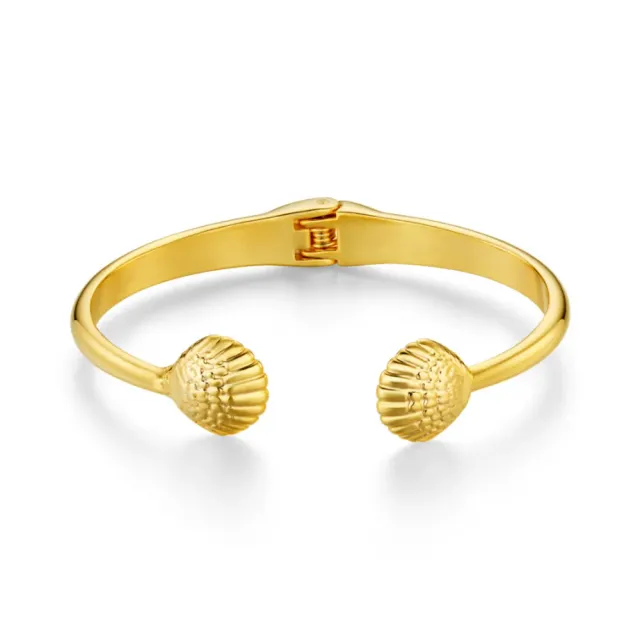 Orelia Shell Open Hinged armbånd guld bangle