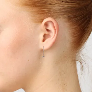 TIMI OF SWEDEN Jill øreringe perlekæde stål 30 mm