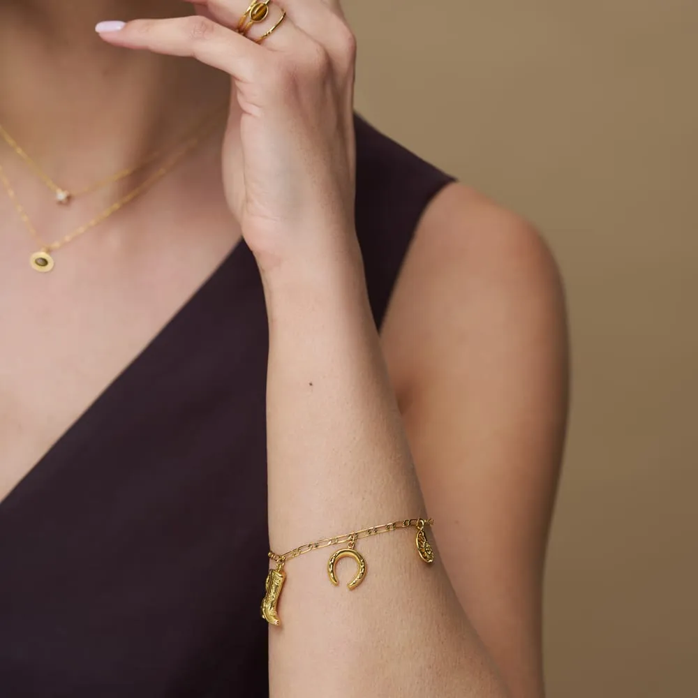 Orelia Eclectic Western Charm armbånd guld