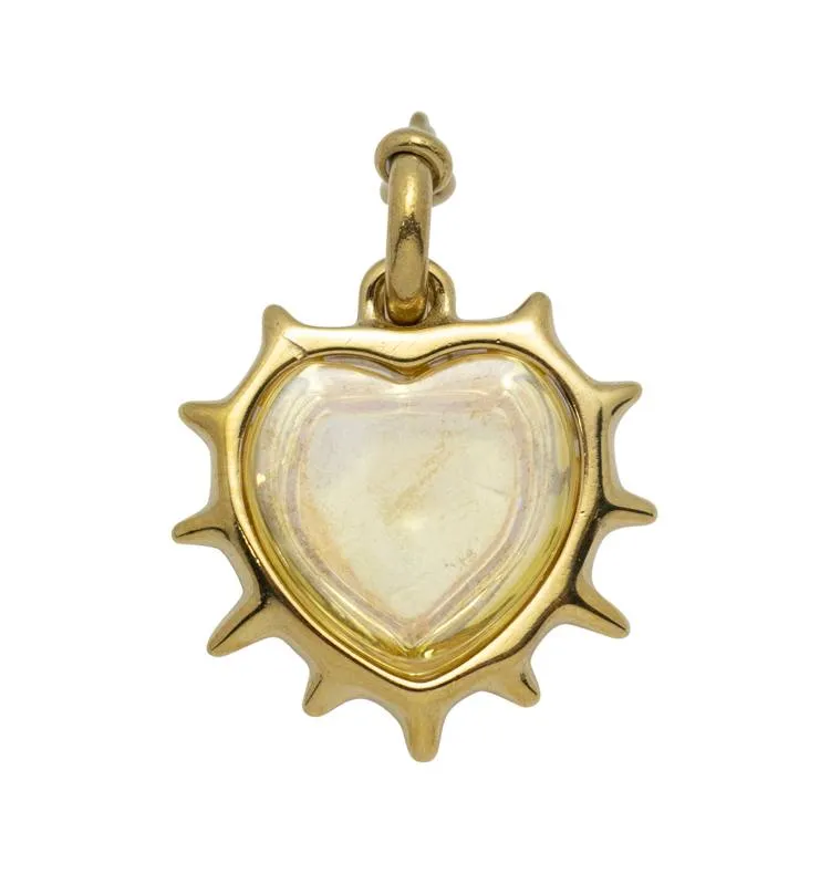 Wos Heartbeat vedhæng citrin guld hjerte