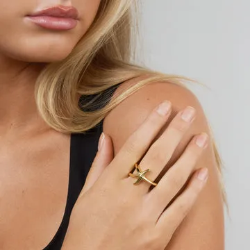 TIMI OF SWEDEN Joan Starfish ring forgyldt