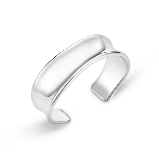 Orelia LUXE Polished Molten Bangle armbånd sølv