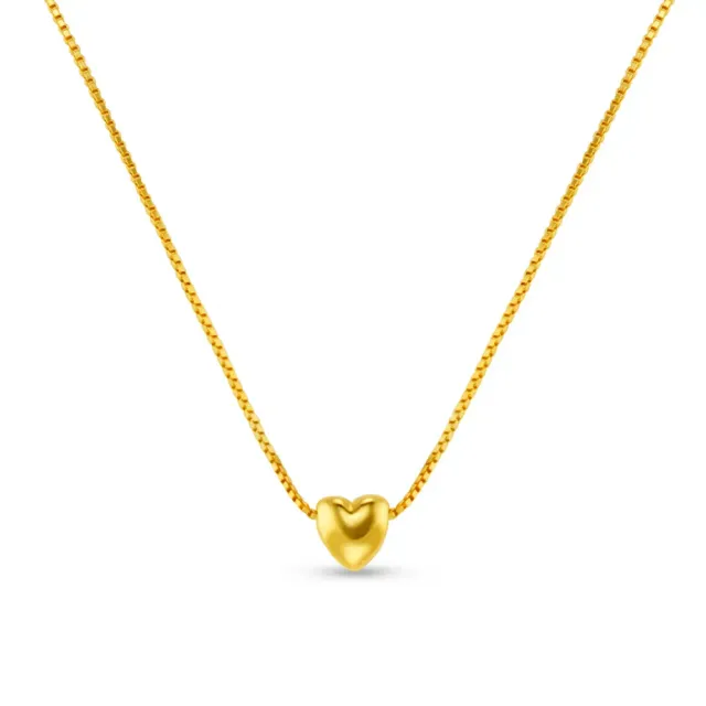 Orelia LUXE Heart halskæde guld hjertevedhæng