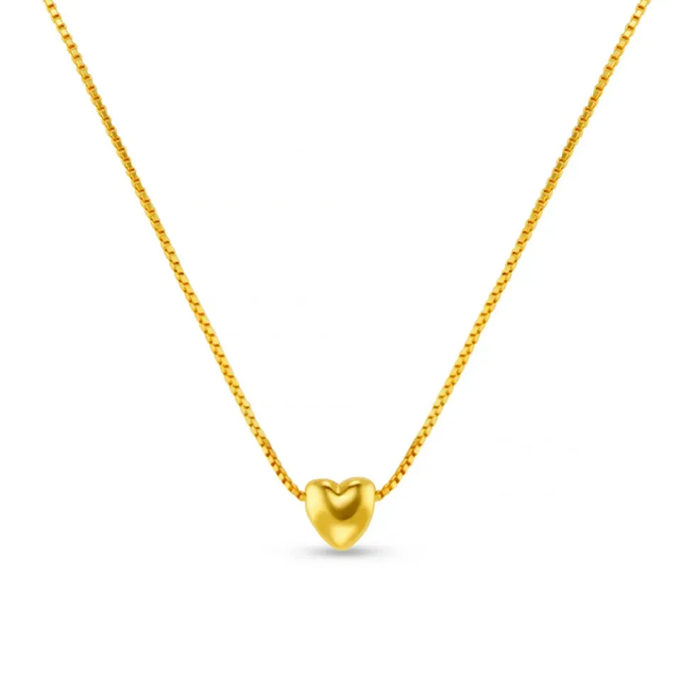 Orelia LUXE Heart halskæde guld hjertevedhæng