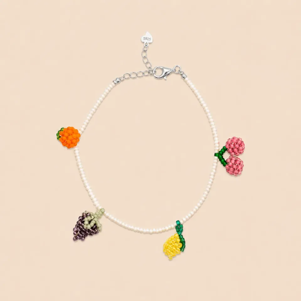 Lulo Jewelry Fruit Mix armbånd sølv sommer