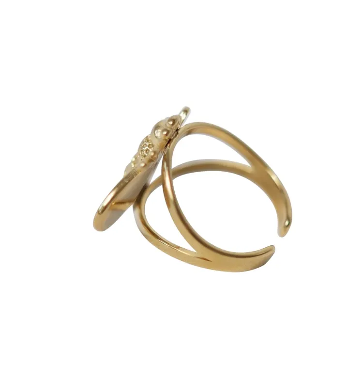 Wos Up Betty ring guld sløjfe 18K PVD