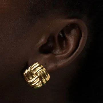 TIMI OF SWEDEN Hilde Knot ørestikker guld vandtæt