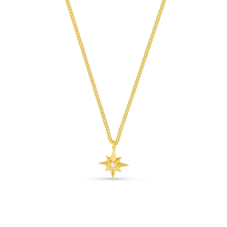 Orelia LUXE Starburst halskæde forgyldt guld